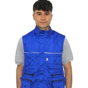 CHALECO EN GABARDINA CUELLO ALTO