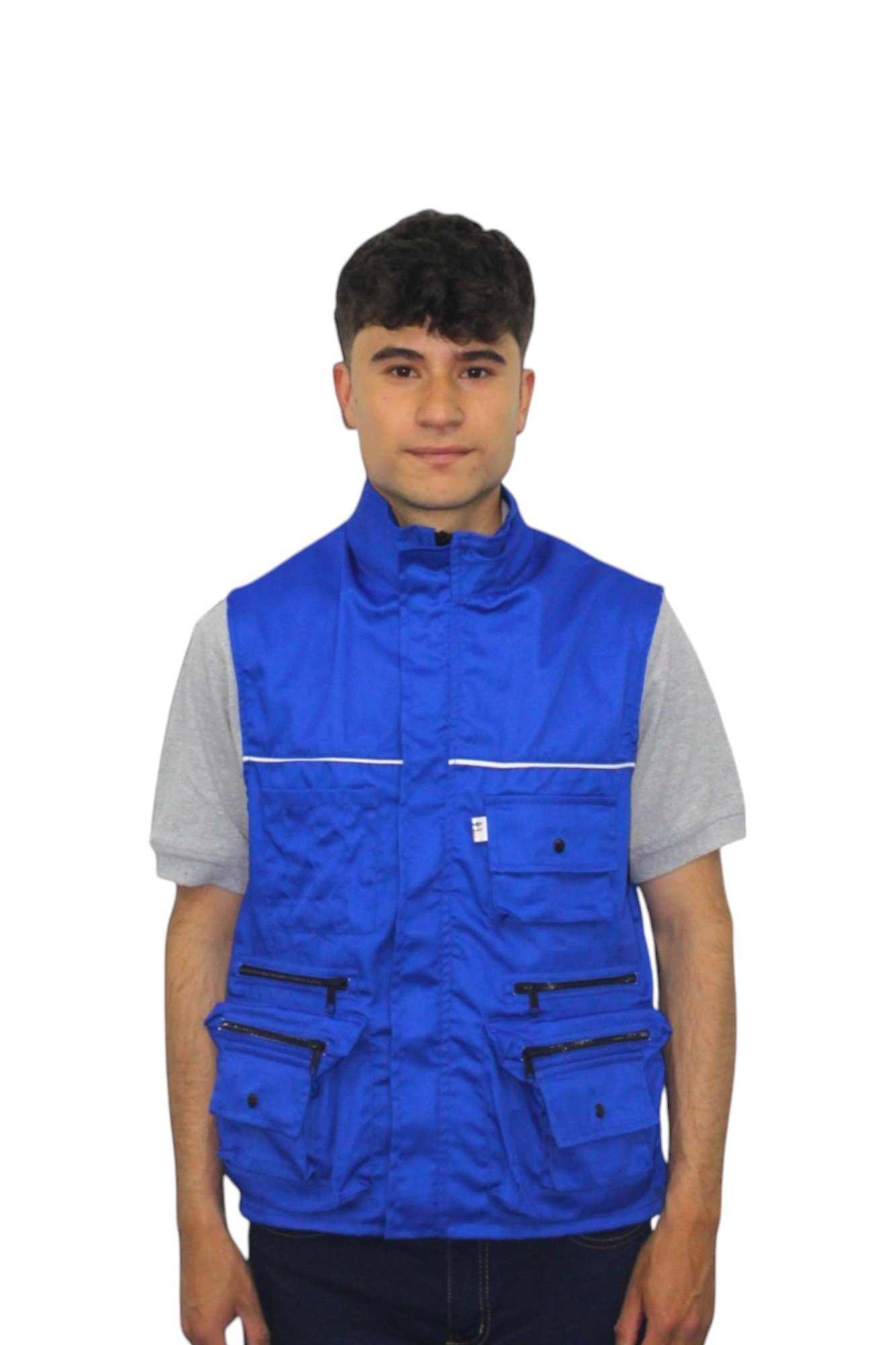 CHALECO EN GABARDINA CUELLO ALTO