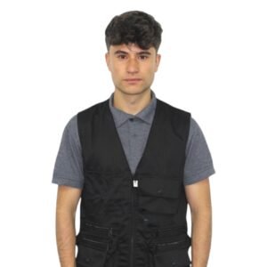 CHALECO EN GABARDINA CUELLO V