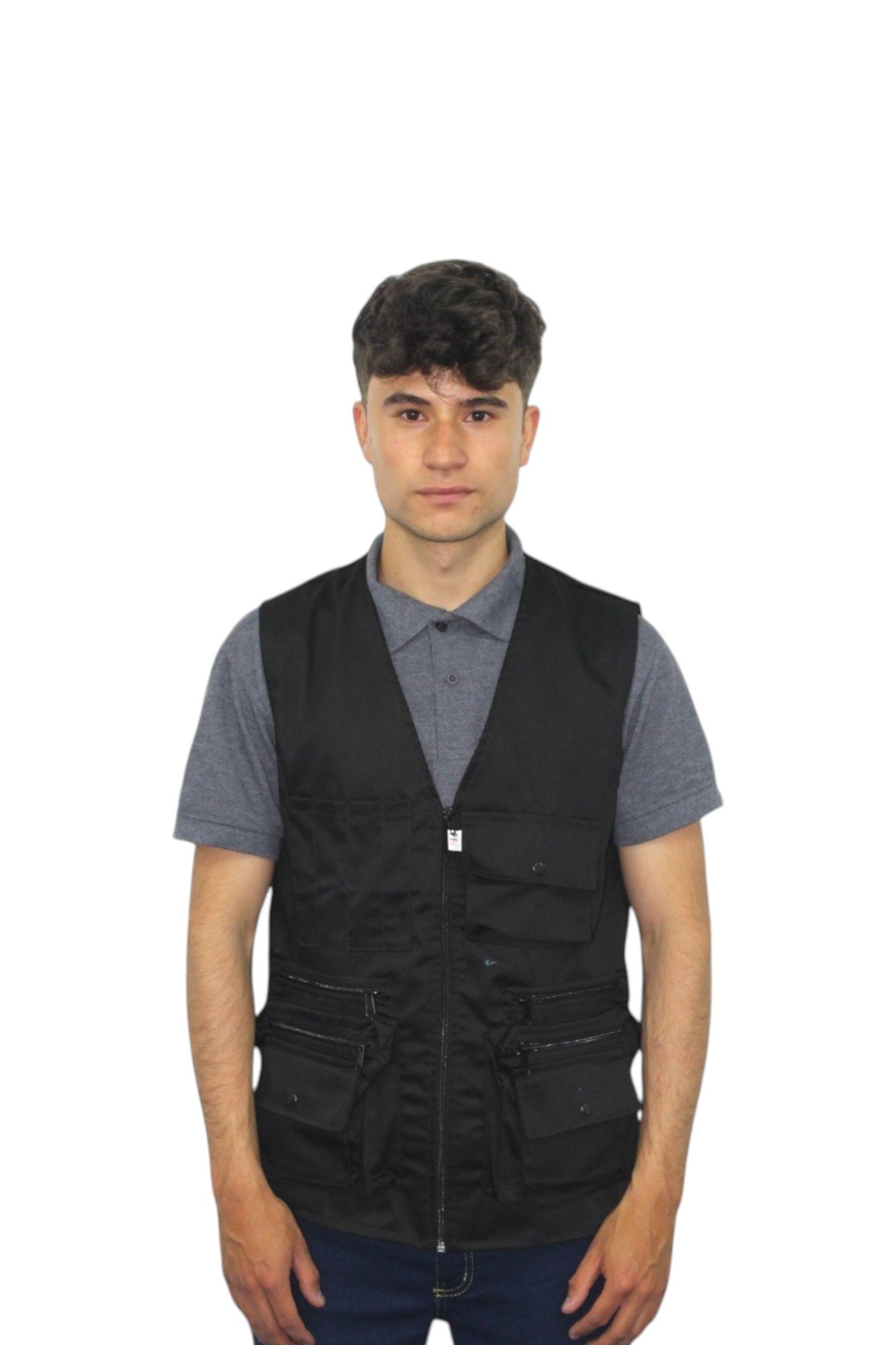 CHALECO EN GABARDINA CUELLO V