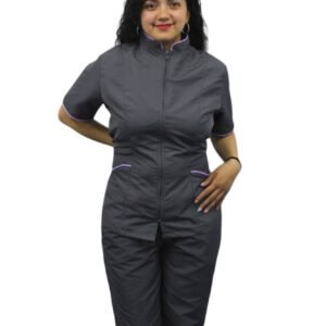 CONJUNTO ANTIFLUIDO DAMA UNICOLOR CUELLO MILITAR